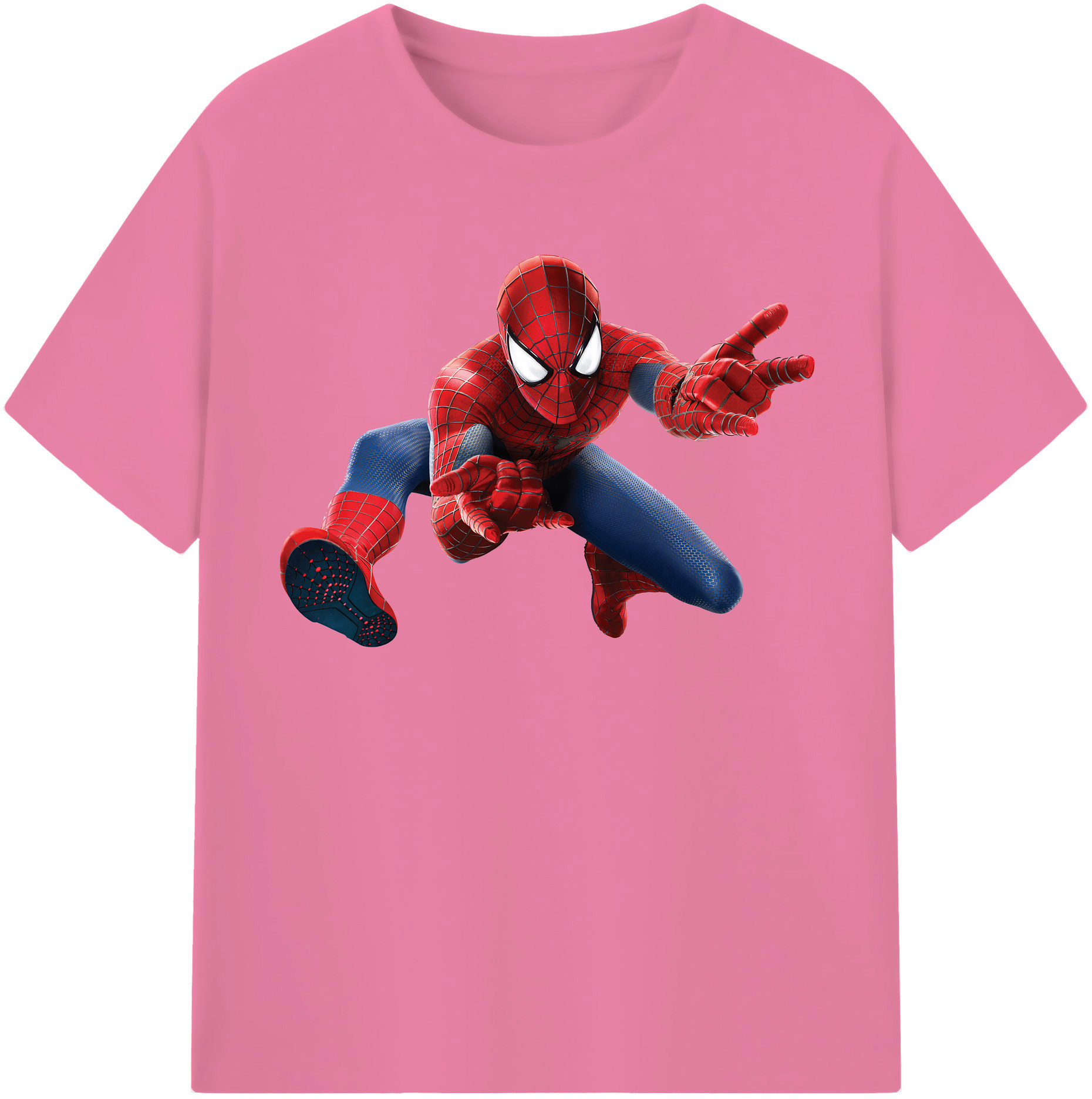 （画像用） Spider Man スパイダーマン 綿100％半袖Tシャツ（フロントプリント）